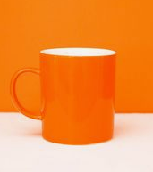 橙色大茶杯