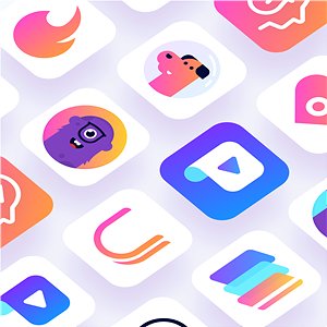 渐变图标设计高清图片、创意设计图片、ICON设计、行业